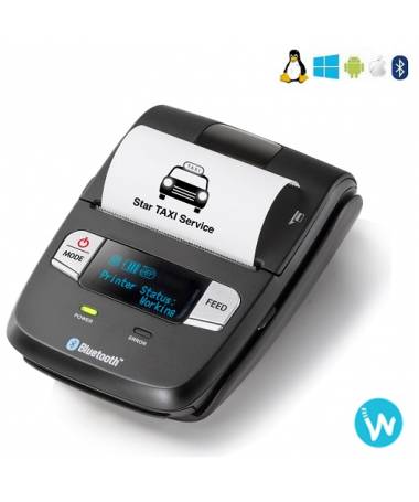 Imprimante portable SM-L200 - Imprimante mobile d’étiquettes et de reçus économique Bluetooth 58 mm, Bluetooth 4.0